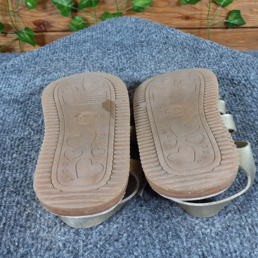 Wonder Nation Fisherman Toddler Girl Sandal Size 11C Casual Summer Gold Metallic